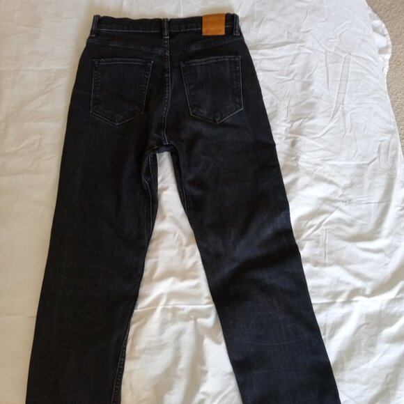 Duer Straight High Rise Black Jeans Womens 25x29 - Picture 11 of 12